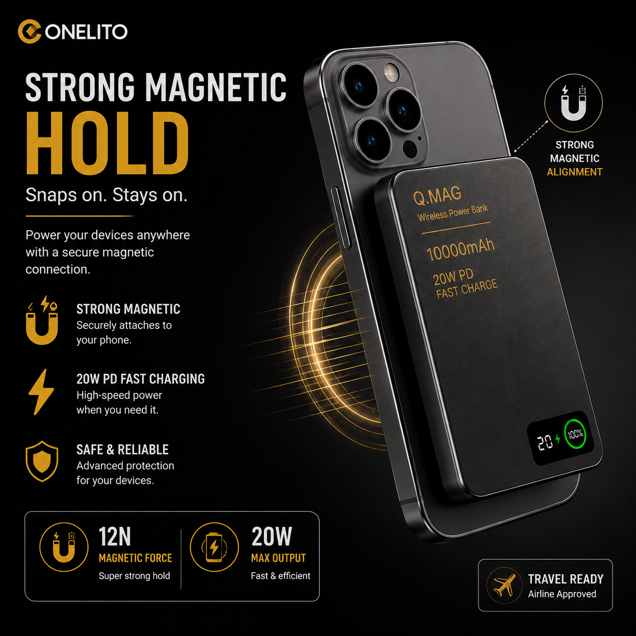 Onelito™ MagCharge Pro Wireless Power Bank
