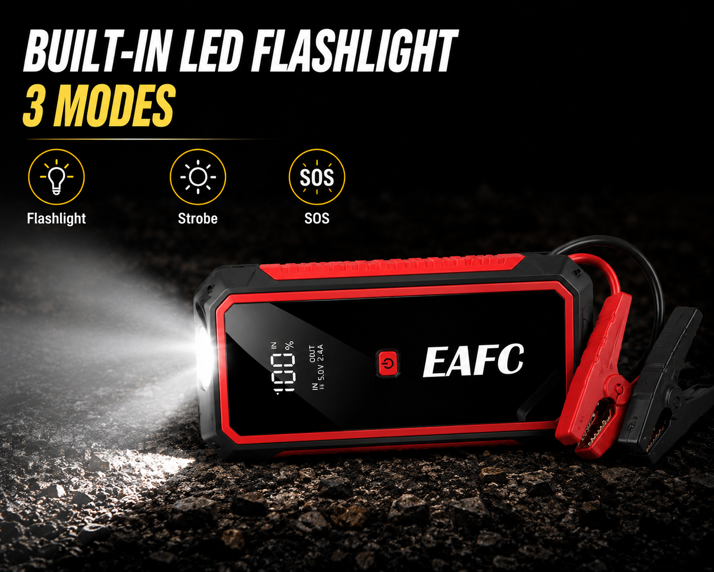 Onelito™ JumpStart Pro – 12V Portable Car Battery Booster & Power Bank